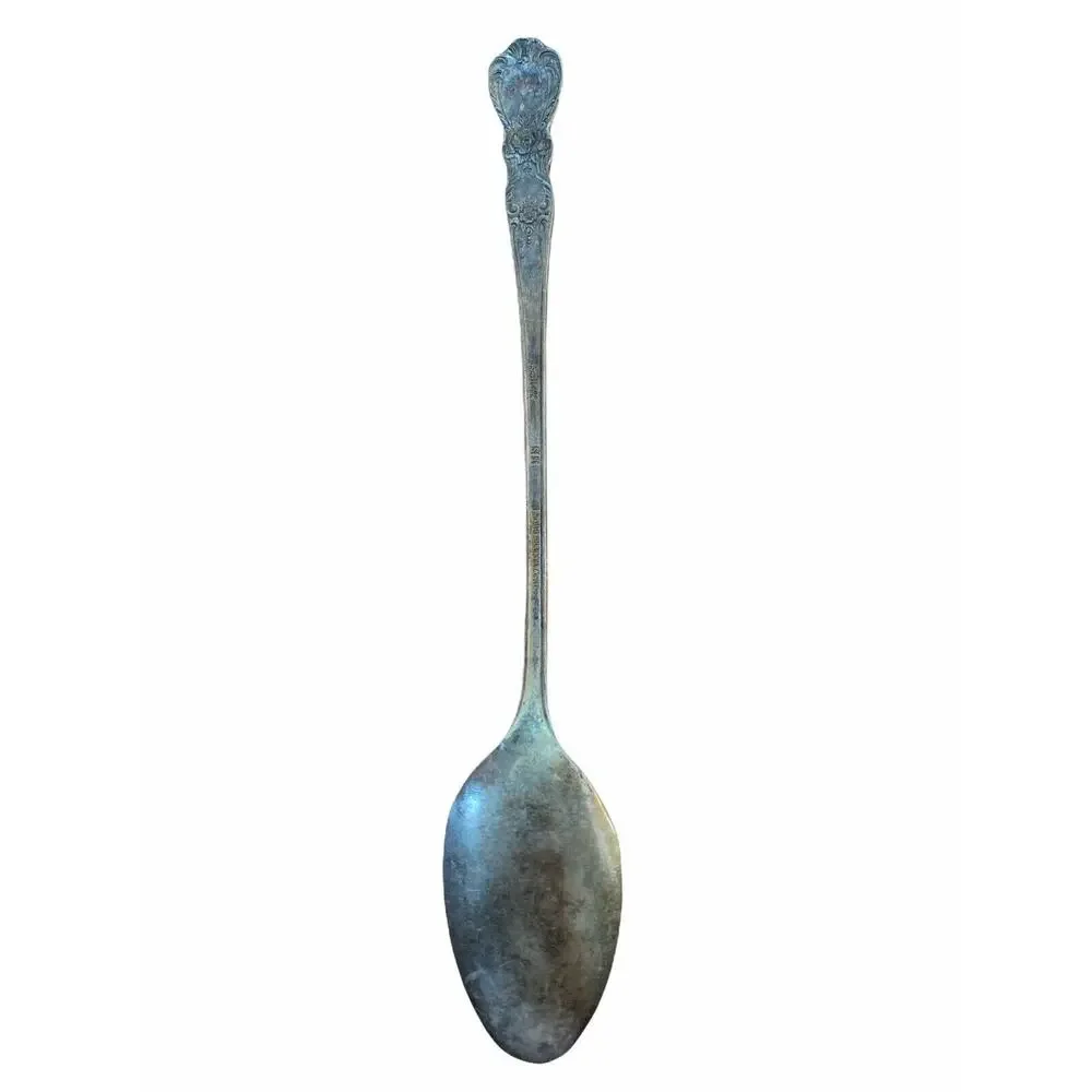 Vintage International Silver Iced Tea Spoon Heritage Patter Silverplate 7 5/8